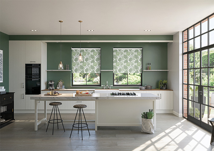 Lush Palms, White - Twist&Fit Roller Blind - Image 8